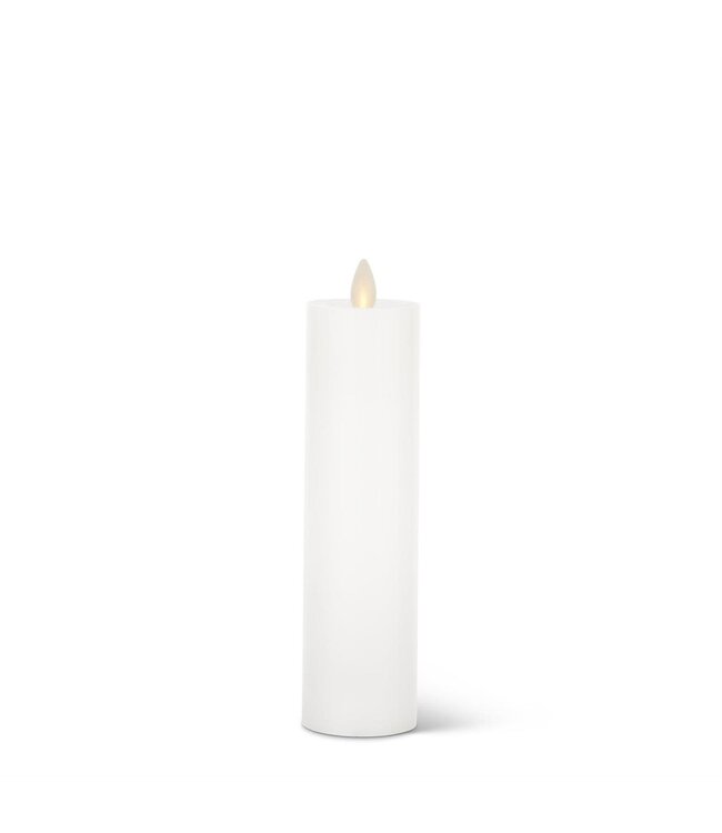 White Wax Luminara Slim Indoor Pillar Candles