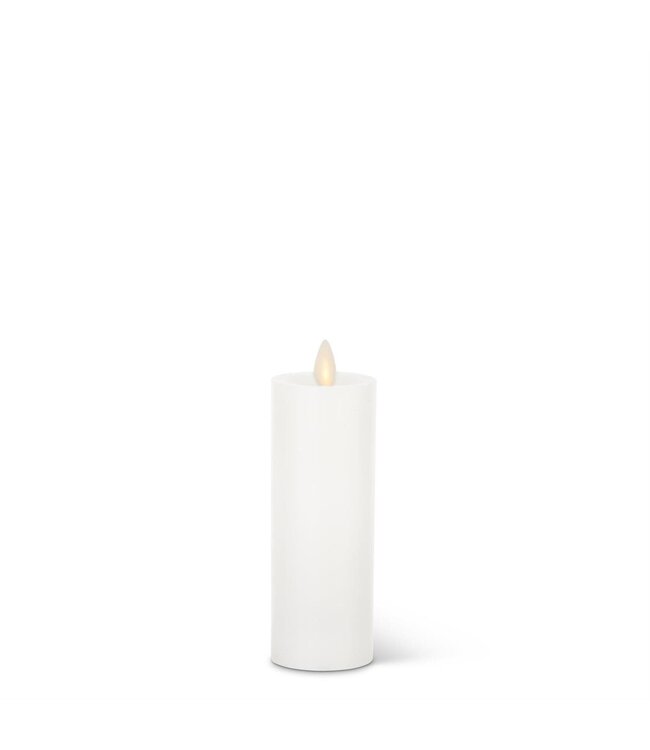 White Wax Luminara Slim Indoor Pillar Candles