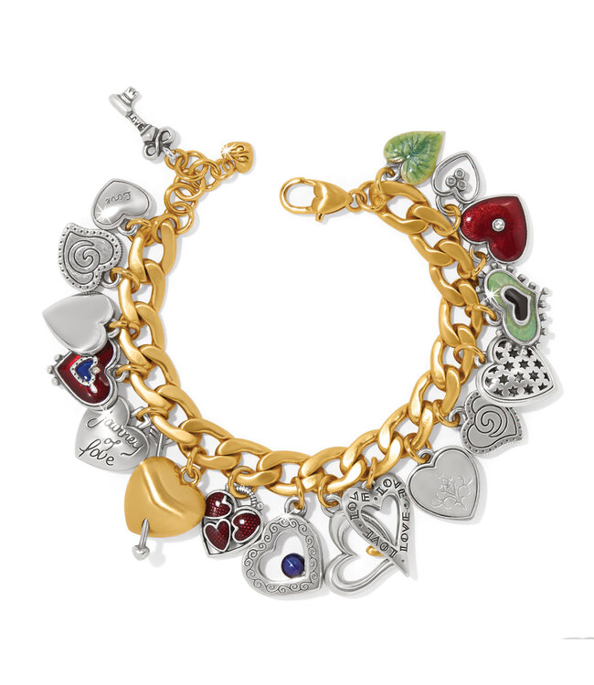 BRIGHTON One Heart Color Charm Bracelet