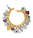 BRIGHTON One Heart Color Charm Bracelet