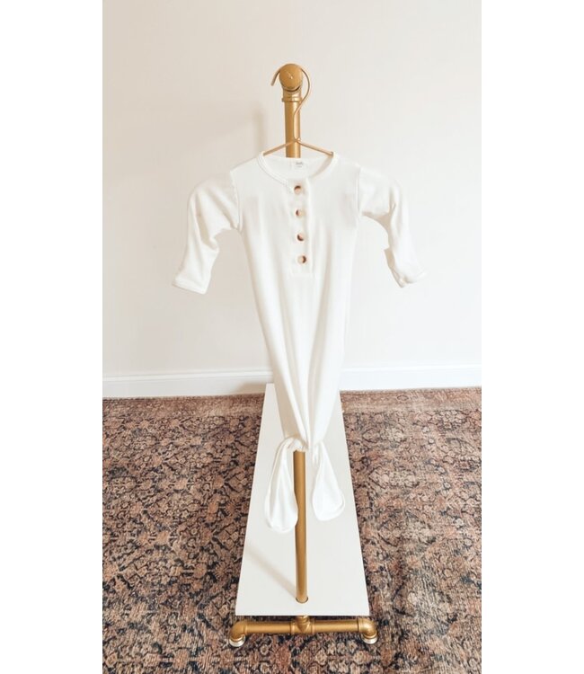 Newborn Knotted Baby Gown and Hat Set