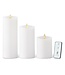 White Wax Luminara Medium Indoor Pillar Candles