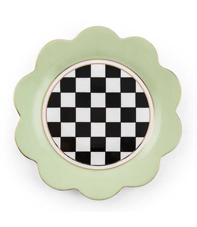 MACKENZIE CHILDS Butterfly Toile Dinner Plate