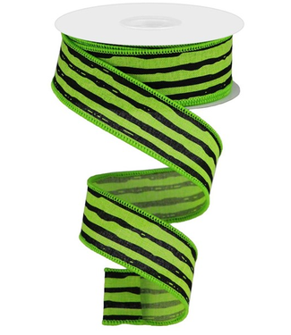 1.5"X10yd Irregular Stripes On Royal Ribbon