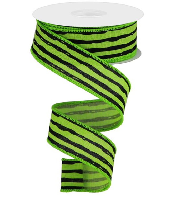 1.5"X10yd Irregular Stripes On Royal Ribbon