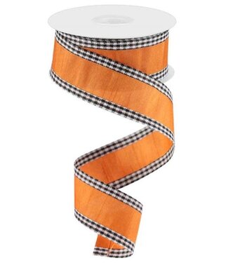 1.5" x 10yd Faux Dupioni Mini Gingham Edge Ribbon