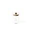 HAPPY EVERYTHING Small Mini Wooden Lid Glass Jar