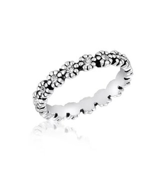 CZ Flower Stack Ring