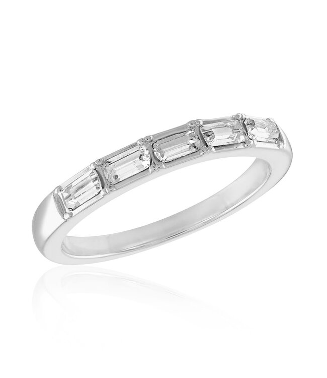 CZ Dash Baguette Stack Ring