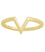 V Gold Layers Ring