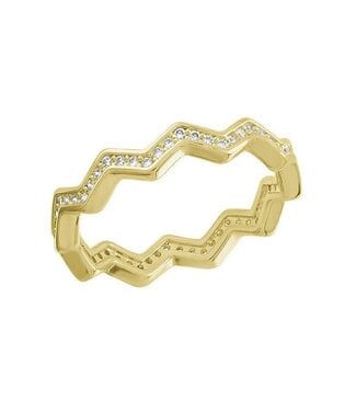 Infinity Zig Zag Gold Layers Ring