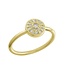 Round CZ Gold Layers Ring