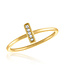 CZ Bar Gold Layers Ring