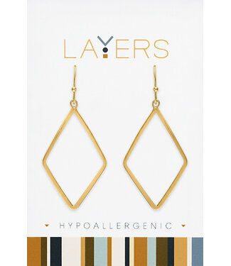 Gold Geometric Dangle Layers Earrings
