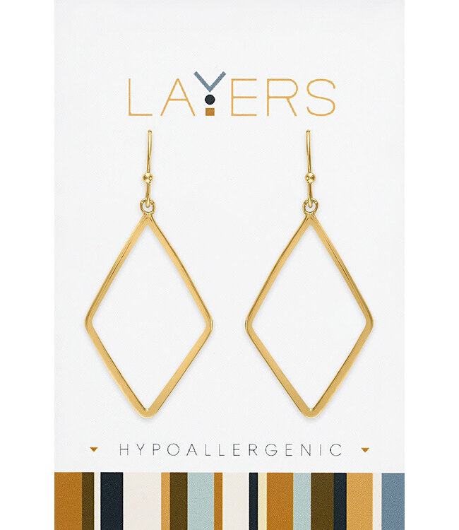 Gold Geometric Dangle Layers Earrings