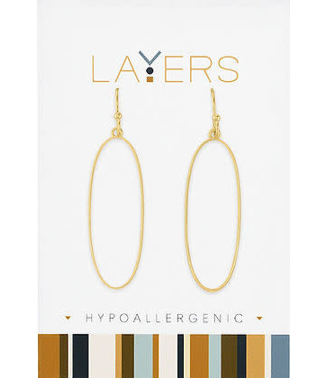 Gold Ivory Dangle Layers Earrings