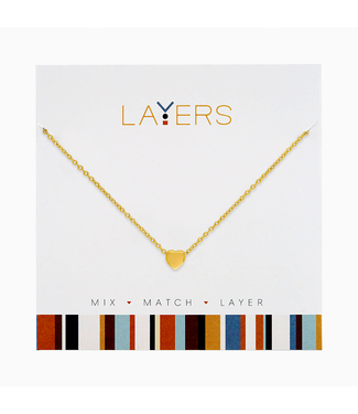 Gold Heart Layers Necklace