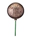 5.5" Antique Vacuum Plate Ball Ornamet Stake 17"