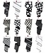 2.5" x 10yd Black/White Ribbon