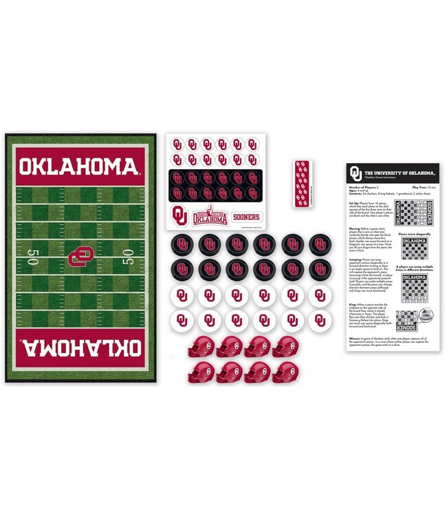 Oklahoma Sooners Checkers Board Game