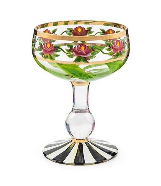 MACKENZIE CHILDS Maypole Coupe Glass