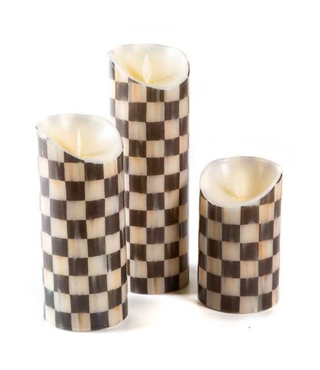 MACKENZIE CHILDS Courtly Check Flicker Pillar