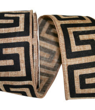 Ribbon - Cross Section Wired Edge, Charcoal, Ribbon 2-1/2 Inch, 10 Yards