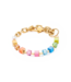 COEUR DE LION Cube Fusion Charm Gold-Rainbow Bracelet