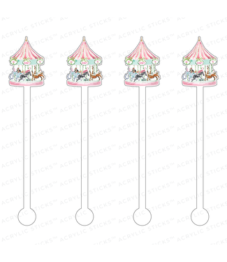 As X Evelyn Henson Baby Carousel Acrylic Stir Sticks