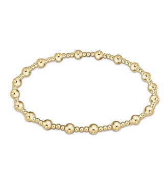 ENEWTON Classic Sincerity Pattern 4mm Bead Bracelet Gold