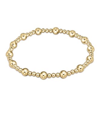 ENEWTON Classic Sincerity Pattern 5mm Bead Bracelet - Gold