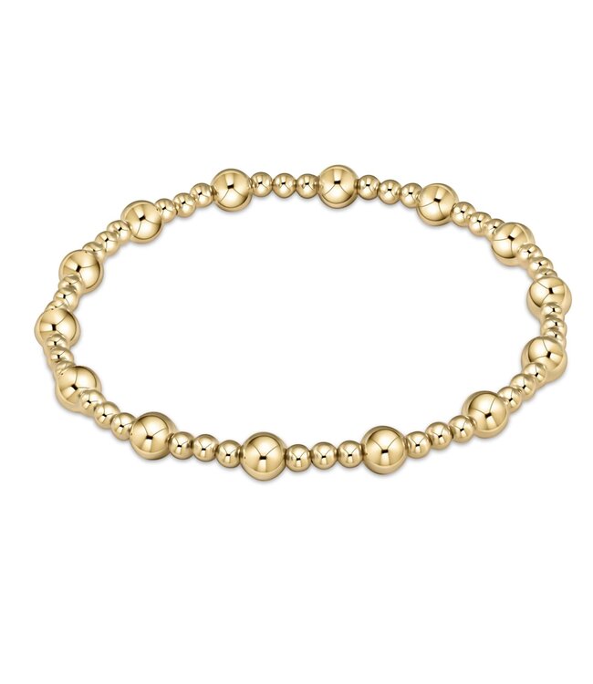ENEWTON Classic Sincerity Pattern 5mm Bead Bracelet - Gold