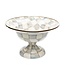 MACKENZIE CHILDS Sterling Check Enamel Compote - Large