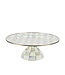 MACKENZIE CHILDS Sterling Check Enamel Pedestal Platter