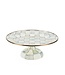 MACKENZIE CHILDS Sterling Check Enamel Pedestal Platter