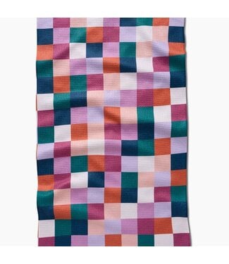 GEOMETRY Fall Checkers Tea Towel