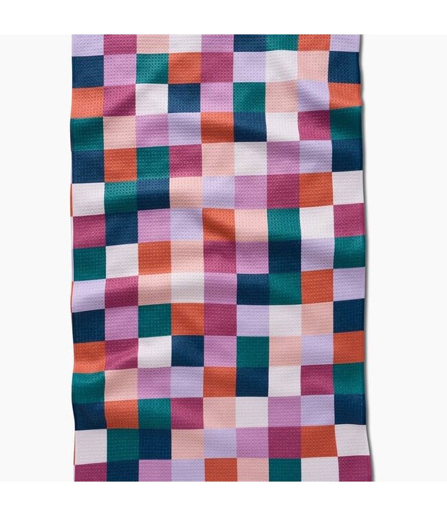 GEOMETRY Fall Checkers Tea Towel