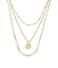 KENDRA SCOTT Medallion Coin Triple Strand Necklace