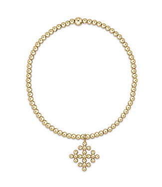 ENEWTON Classic Gold 2.5mm Bead Bracelet - Classic Beaded Signature Cross Encompass Gold Charm