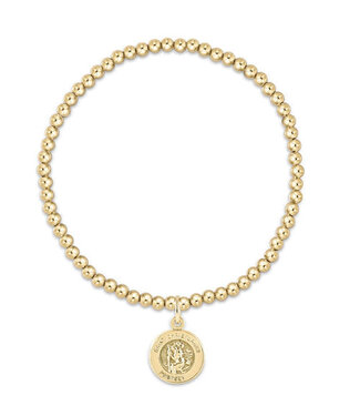 ENEWTON Classic Gold 3MM Bead Bracelet - Protection Gold Disc