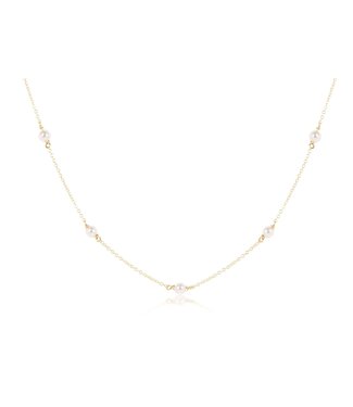 ENEWTON 17” Choker Simplicity Chain Gold - 4mm Pearl