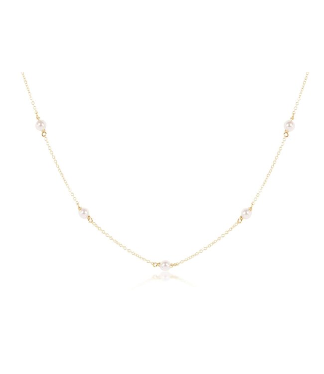 ENEWTON 17” Choker Simplicity Chain Gold - 4mm Pearl
