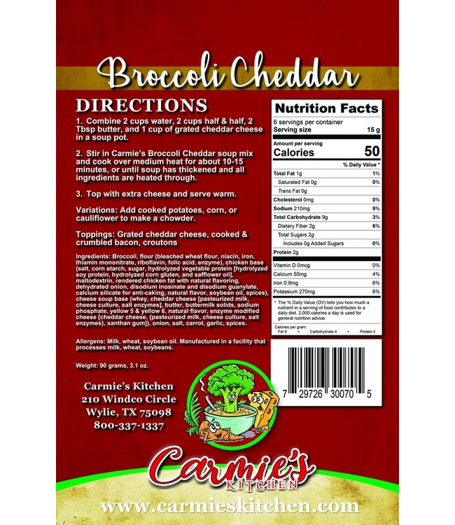 Broccoli Cheddar Soup Mix