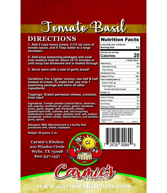 Tomato Basil Soup Mix