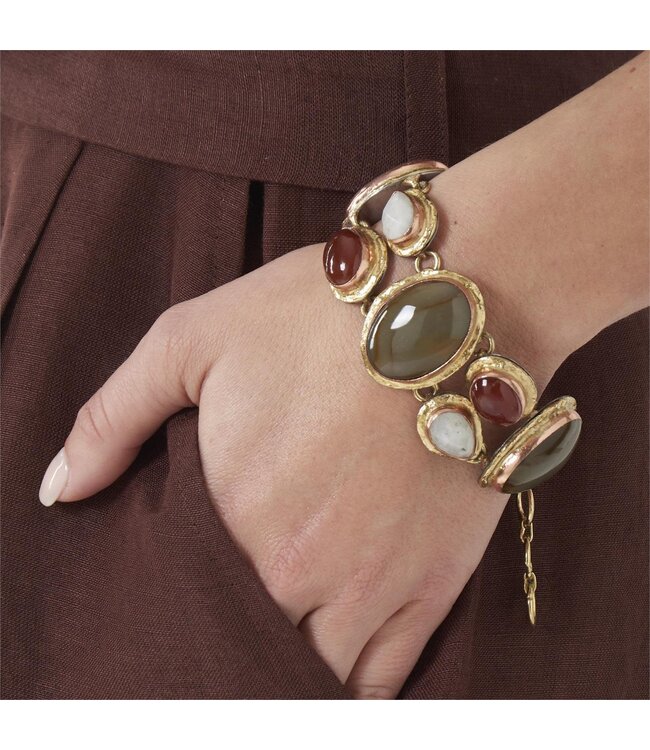 7 Stone Link Bracelet