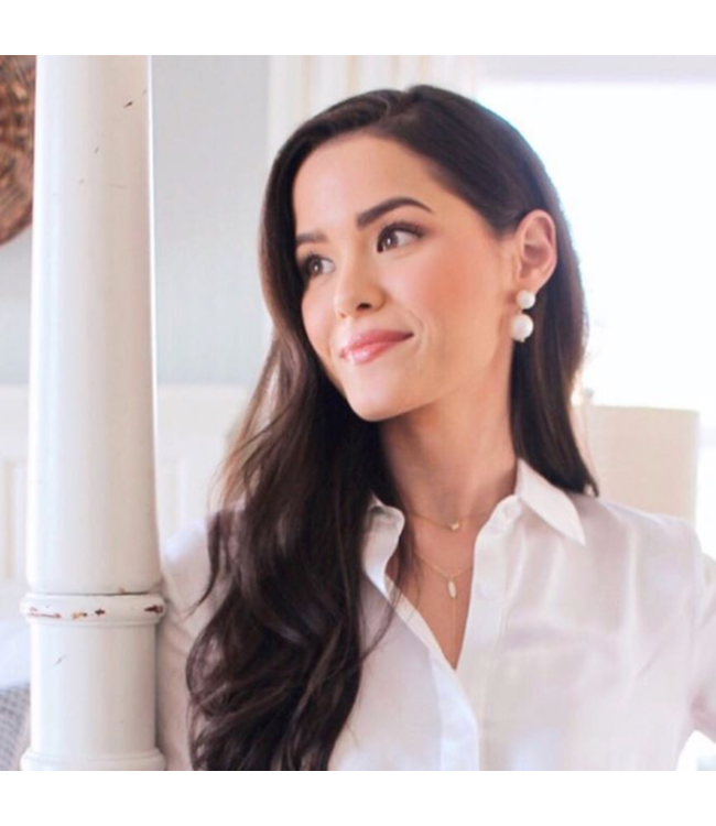 SUSAN SHAW Gold Cab Cotton Pearl Earrings