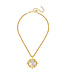 SUSAN SHAW Mother of Pearl Cross Necklace