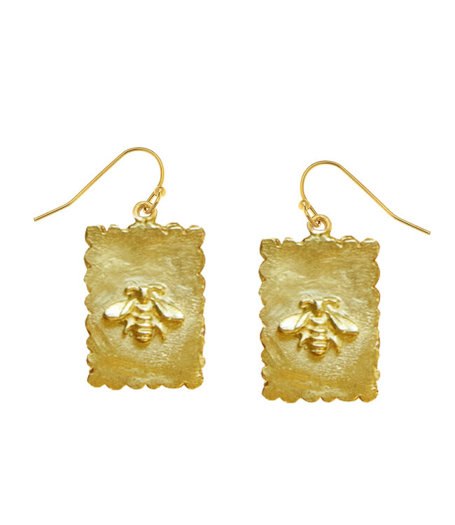 SUSAN SHAW Bee Stamp Earrings