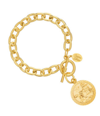 SUSAN SHAW Blue Willow Toggle Bracelet