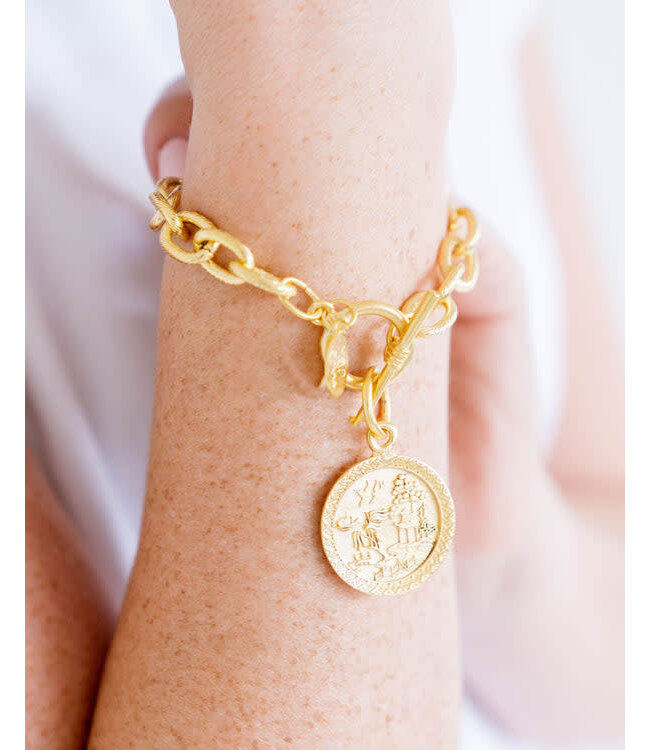 SUSAN SHAW Blue Willow Toggle Bracelet